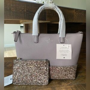 NWT Kate Spade Greta Court Ina Glitter Small Crossbody Satchel with Cardholder